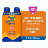 Banana Boat Sport Ultra Sunscreen Spray SPF 50+ Broad Spectrum Superior Endurance Vs Sweat + Water