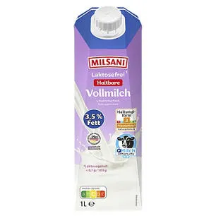 Laktosefreie H-Milch 3,5 % 1 l