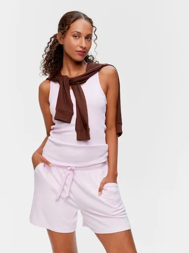 Pink Plush Mid Short