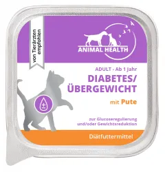 ANIMAL HEALTH Diabetes / Übergewicht mit Pute für Katzen 16 x 100 g