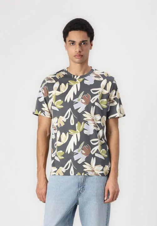 JORVARENNA TEE CREW NECK - T-shirts med print - iron gate