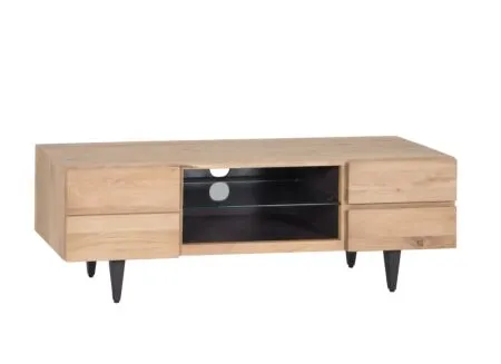 Tv-meubel Palacio 150cm - eik massief & decor - naturel