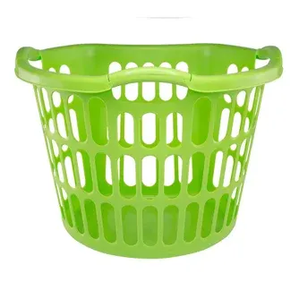 Plastique Hip Hugger Laundry Basket Lime 40L