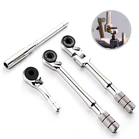 Geinxurn 1/4-inch Ratchet Wrench Set, Multi-Angle Design, Portable Hand Repair Tool Kit, for Confined Spaces & Daily Repairs