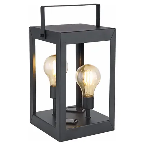 Solar-LED-Dekolaterne - schwarz - 28 cm hoch