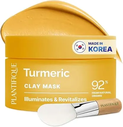 PLANTIFIQUE Korean Turmeric Clay Mask for Dark Spots - C…