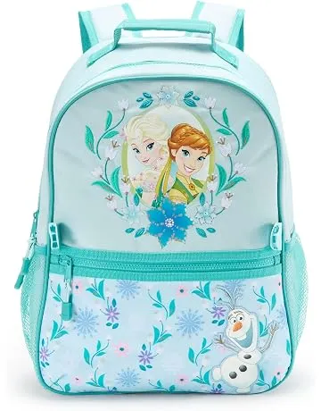 Disney Store Official Frozen Backpack - Kids Backpack with Embroidered Accents, Adjustable Straps, Zip Compartments & Mesh Pockets, Screen Art Featuring Anna, Elsa & Olaf - Water Resistant