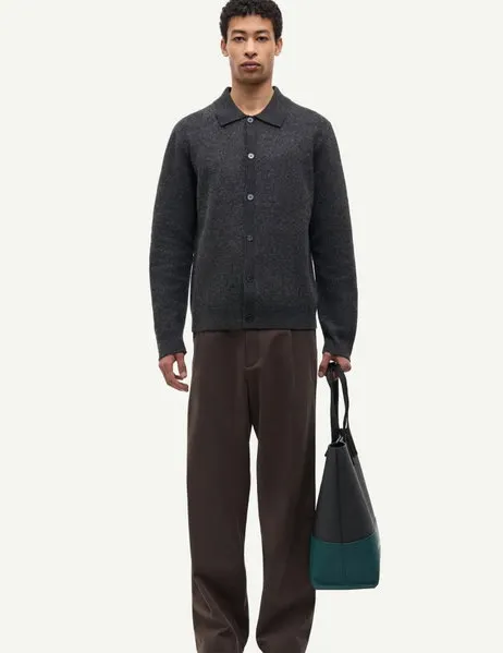 Sarichard Polo Cardigan 15561 Dark grey mel.