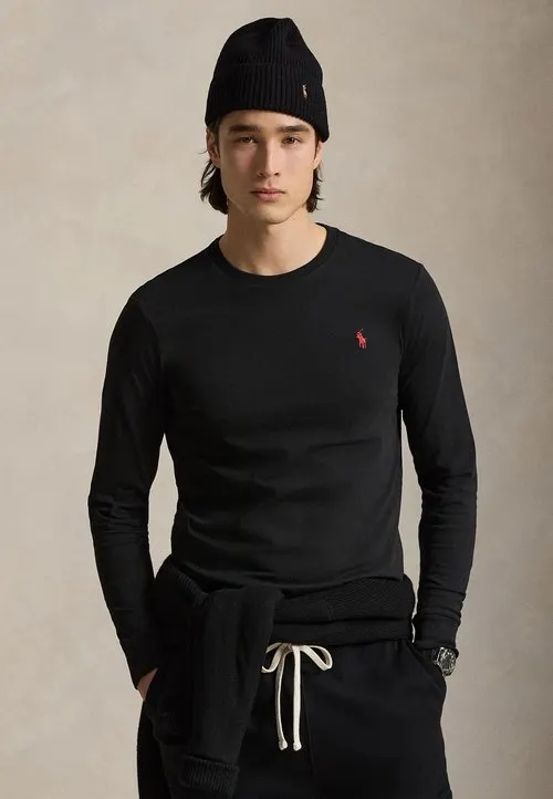 CUSTOM SLIM JERSEY LONG-SLEEVE T-SHIRT - Topper langermet - black