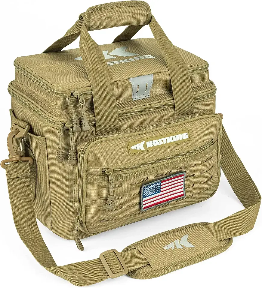 KastKing KarryAll Fishing Tackle Bag, Saltwater & Freshwater Gear Storage | Water‑Resistant Material, Padded Shoulder Strap, Fishing Gear Storage, Large Capacity