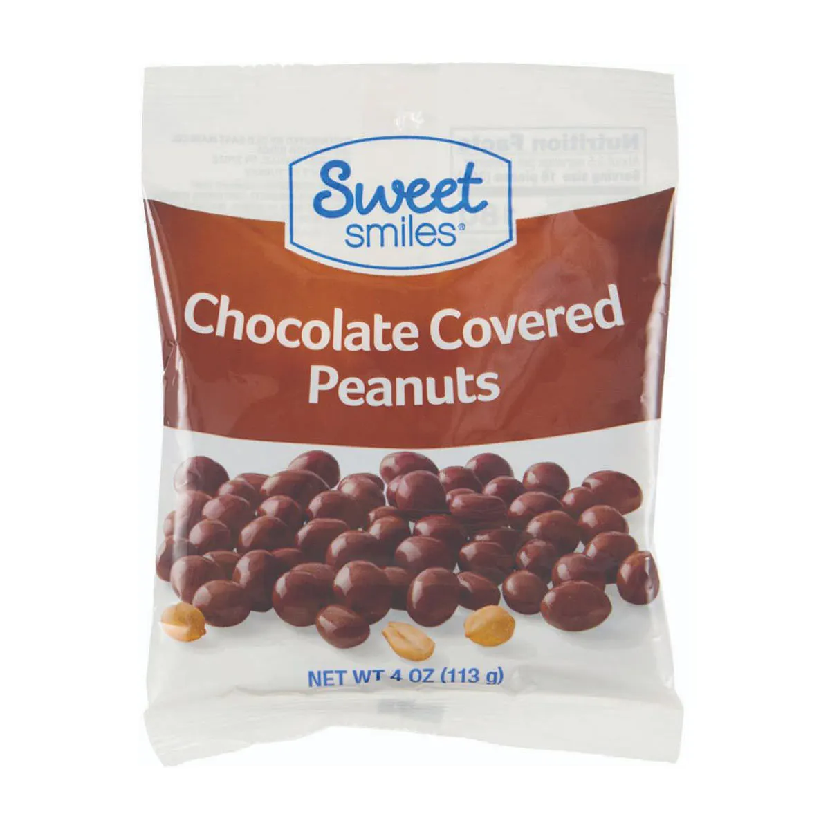 Sweet Smiles Chocolate Covered Peanuts, 4 oz