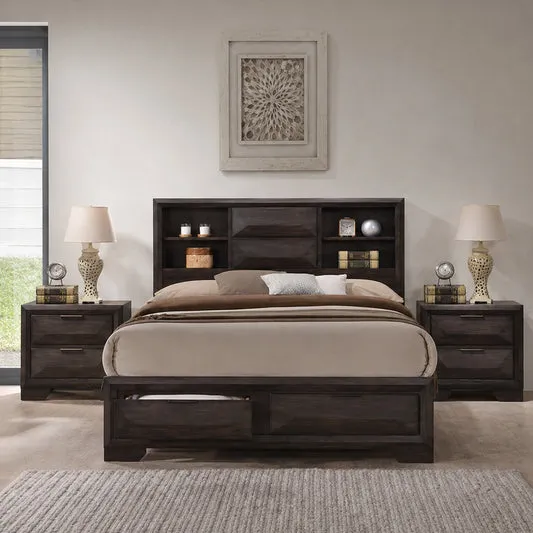 Queen Size (3-Piece) Bedroom Set by Best Home - Brown