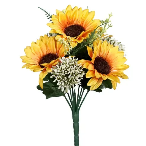 Sonnenblumen-Mix-Busch - bunt - Kunststoff