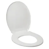 Tapa y asiento para inodoro ovalado de plástico blanco