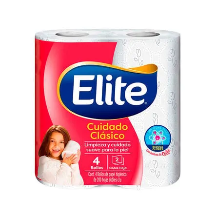 Papel Higiénico 200 HD Elite Cuidado Clásico 4R
