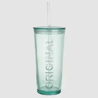 Original Recycled Glass On The Go Tumbler 500ml w/ Lid&Straw