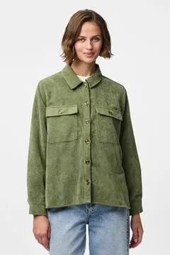 Camisa de pana con botones