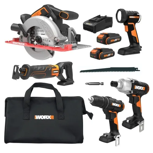 WORX® 20-Volt Cordless 5-Tool Combo Kit