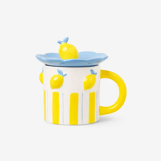 Mug with lemons and snack tray - 400 ml