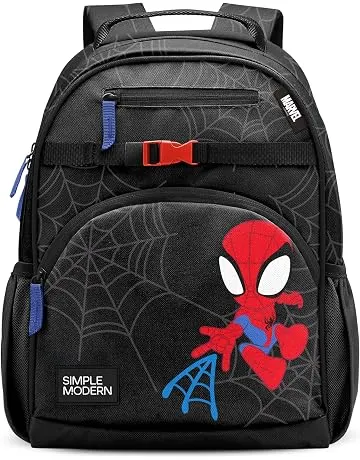 Simple Modern Marvel Spidey Kids Backpack for School, Girls, Boys | 12L | Fletcher Spiderman Bookbag, School Backpack for Toddler, Preschool, Kindergarten | Fits Lunch Box, Cute | Medium