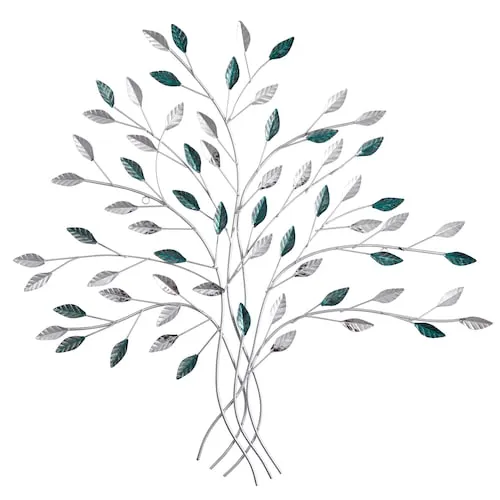 30in. x 30in. Hand-Painted Metal Tree of Life Wall Art Decor, Multi