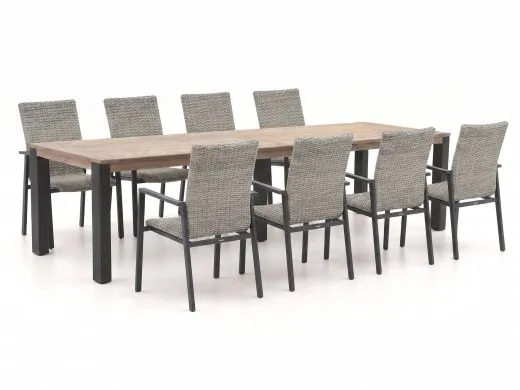Manifesto Villongo/ROUGH-S 300cm dining tuinset 9-delig stapelbaar
