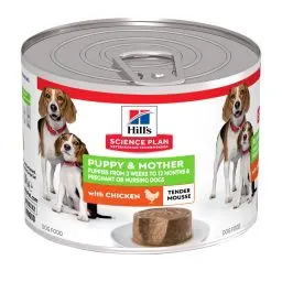 Hill's Science Plan Puppy & Mother Natvoer met Kip 12x200g