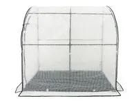 Ganzjahres-Gewächshaus mit isolierender Bodenmatte, ca. 200x100x200 cm – Transparent