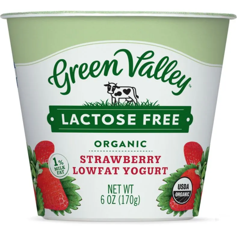 Green Valley Creamery Organic Lactose Free Strawberry Yogurt