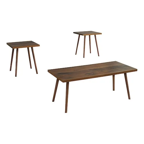 Monarch Specialties Table Set, 3pcs Set, Accent, Coffee, End, Living Room, Dark Walnut, Contemporary, Modern