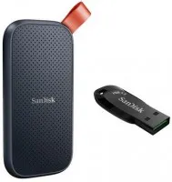 Portable SSD (1TB) Extern schwarz inkl. Ultra Shift USB 3.2 Gen 1 (32GB)