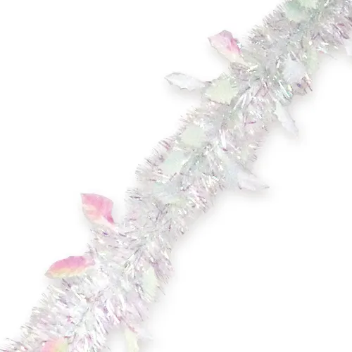 Enchanted Forest® 12' Iridescent White Tinsel Christmas Garland