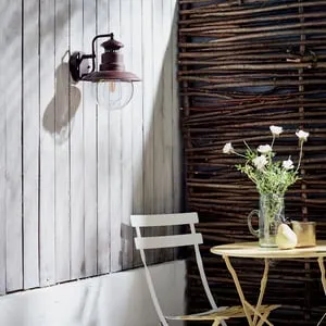 Applique rustico da esterno Marina marrone resistente all'acqua IP44 E27 INSPIRE