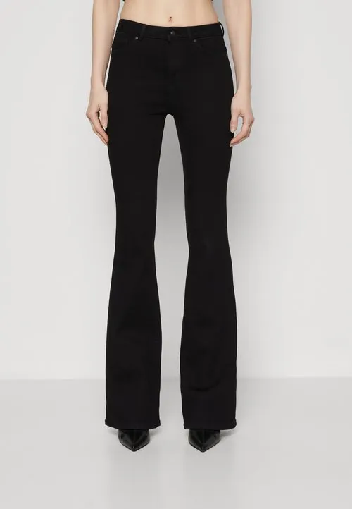 ONLROSE RETRO - Flared jeans - washed black
