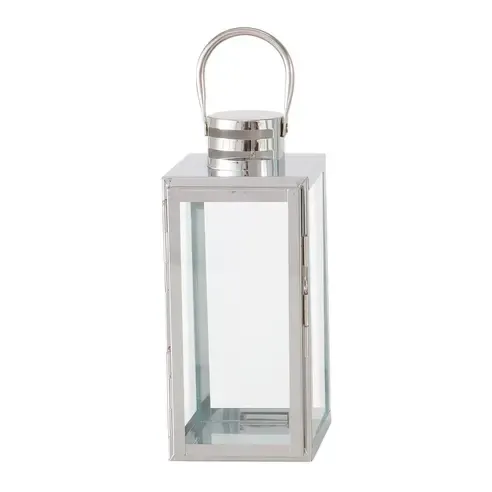 Laterne - silber - 29 cm hoch