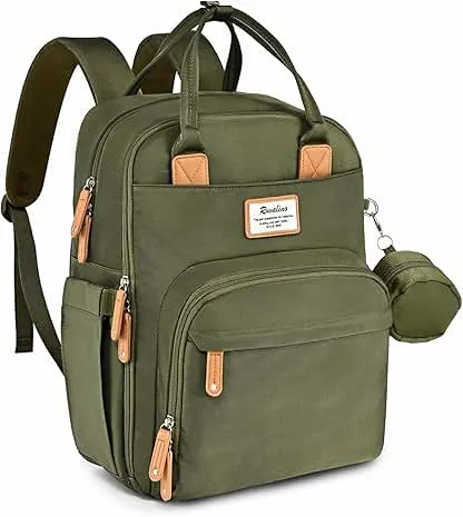 RUVALINO Diaper Bag Backpack - Multifunction Travel Back Pack Maternity Baby Changing Bags, Diaper Changing Totes, Large Capacity, Waterproof and Stylish, Baby Travel Essential, Army Green RUVALINO Diaper Bag Backpack - Multifunction Trav…