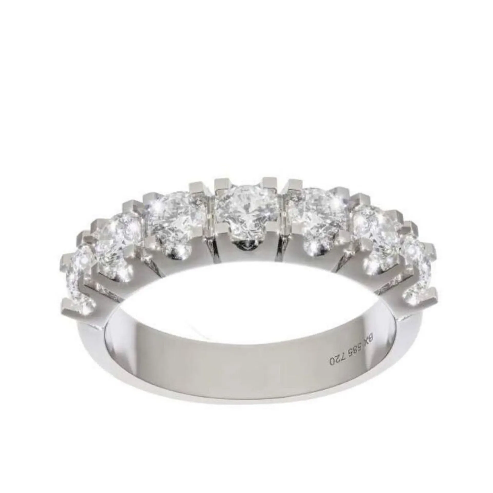 Nora alliansering i 585 hvitt gull 1,40 ct