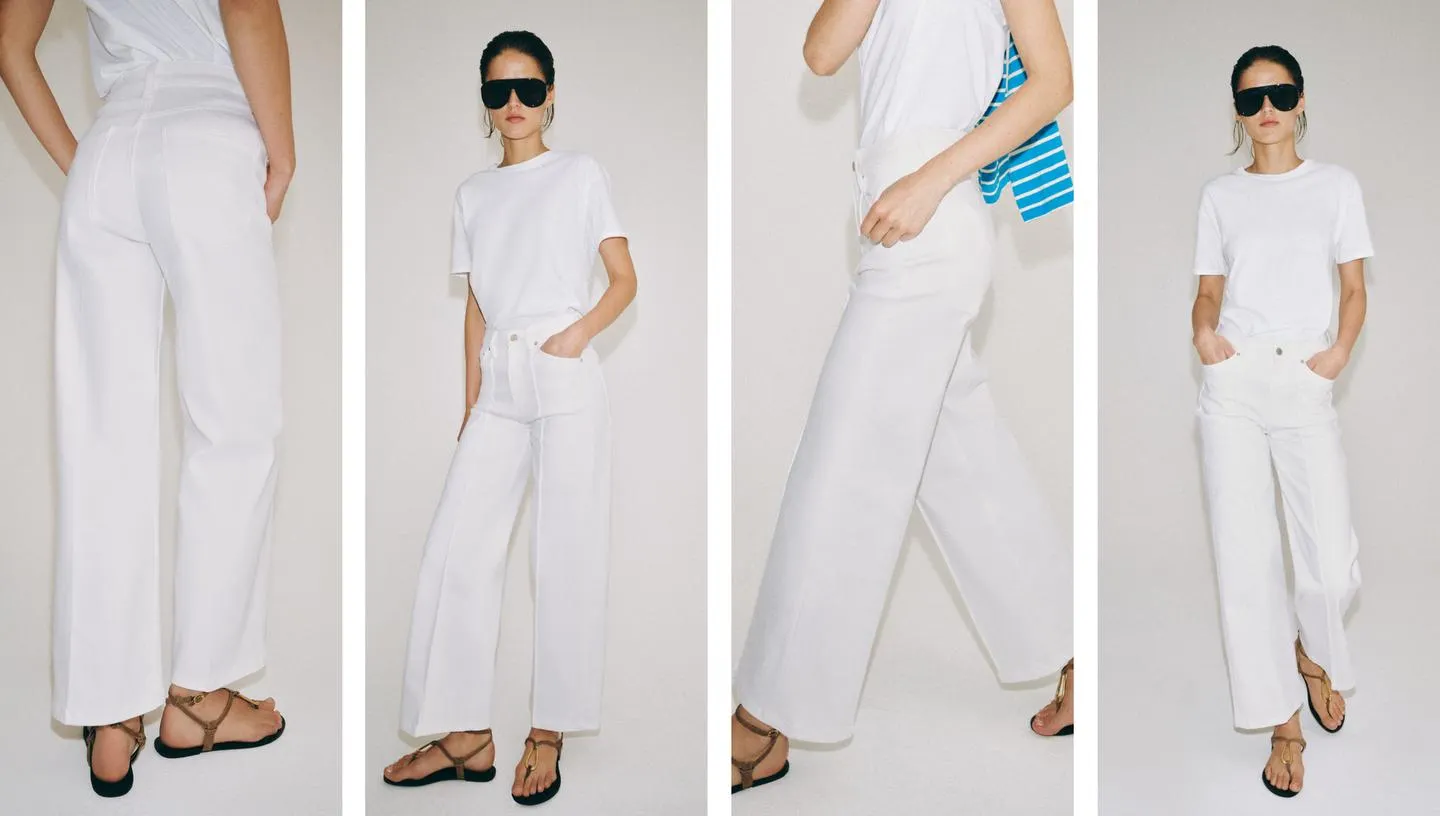 ZW COLLECTION WIDE-LEG HIGH-WAIST JEANS