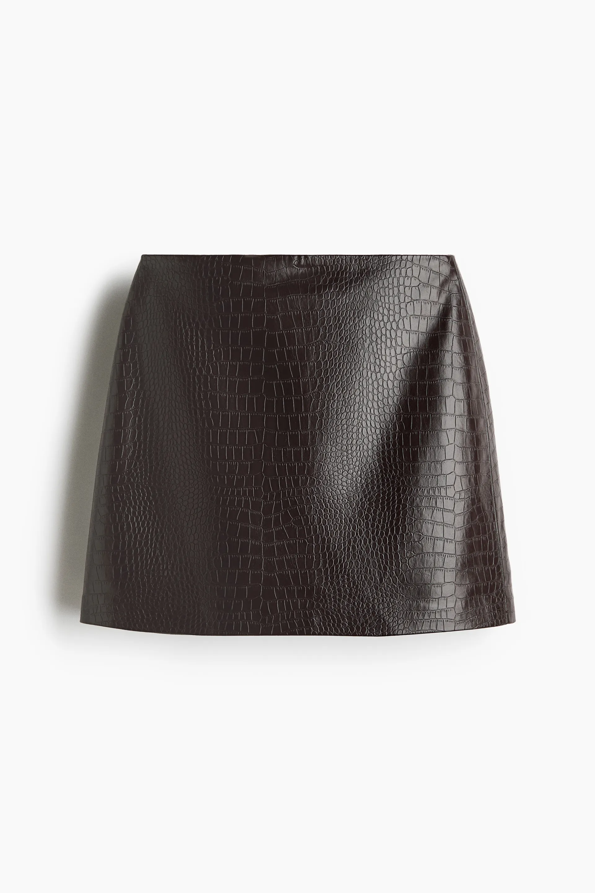 Coated mini skirt