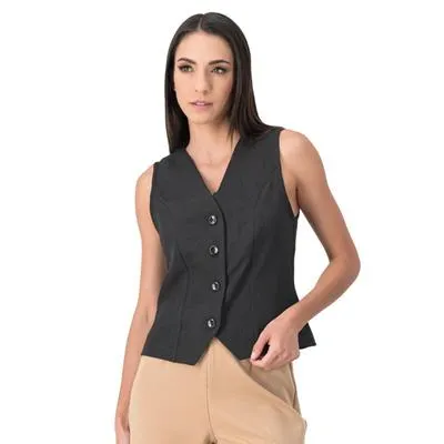 Chaleco Mxstaza Mujer De Vestir Con Botones