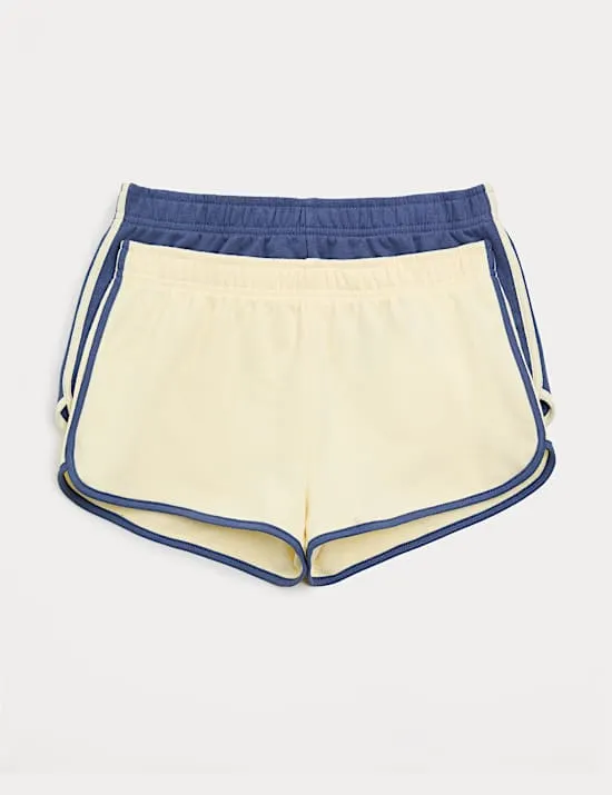 2er-Pack Laufshorts mit hohem Baumwollanteil (6–16 J.)