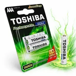 Pilas Recargables Aaa Toshiba 950 Mah Ni-mh Pack X2 Original