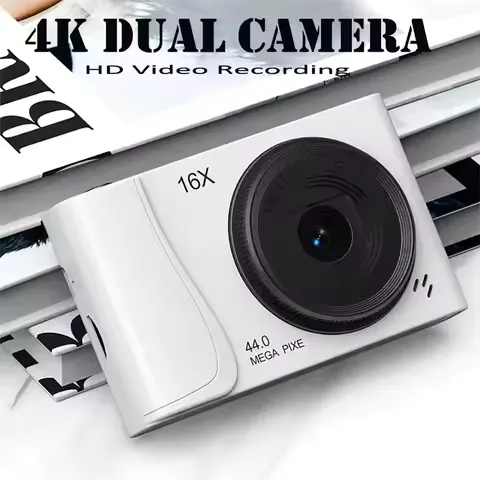 COOL DIER 4K Digital Camera 16x Zoom Camcorder 24 Million Pixels Compact Cameras Auto Focus for Kids Adult Beginners Photograph