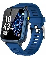 Wiszodet Kids Smart Game Watch with 39 Games HD Touch Screen Video Camera Music Player Pedometer Flashlight Alarm Clock 12/24 hr, Gifts for 5-12 Year Olds Boys