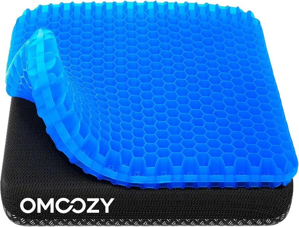 Gel Seat Cushion, Cooling Honeycomb Design for Office Chair Car Wheelchair | Cool & Breathable, Soft & Comfortable, Machine Washable