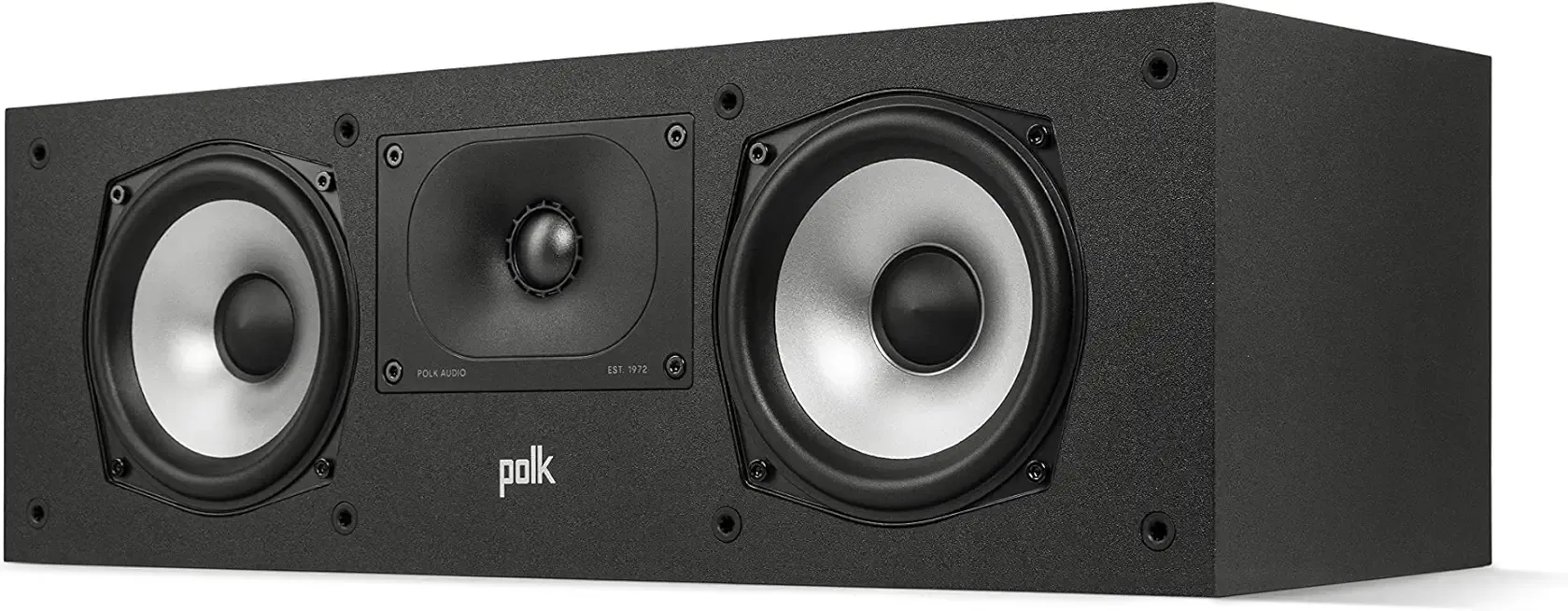 Polk Monitor XT30 Compact Center Channel Speaker - Hi-Res Audio Certified, Dolby Atmos & DTS:X Compatible, 1" Terylene Tweeter & Dual 5.25" Dynamically Balanced Woofer, Midnight Black