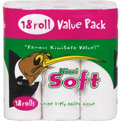 Kiwisoft White 2 Ply Toilet Tissue