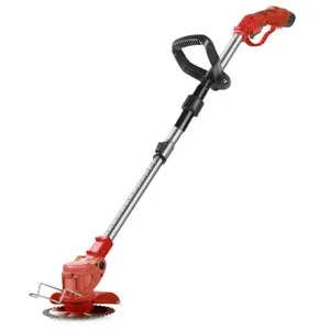 DAM Brushcutter con 10000rpm, 400W di potenza e 4500mAh. 2 altezze. 15x15x127 Cm. Colore: Verde