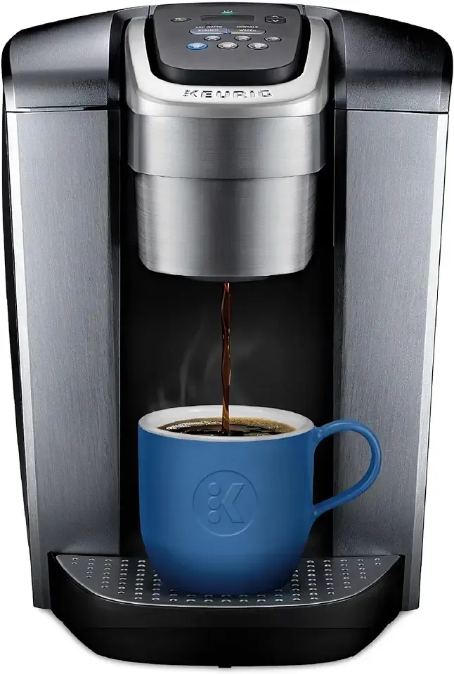 K-Elite Single Serve K-Cup Pod Coffee Maker, with Strength and Temperature Control, Iced Coffee Capability, 8 to 12oz Brew Size, Programmable, Brushed Silver