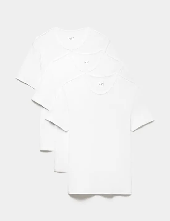 3 Pack Essential Cotton T-Shirt Vests